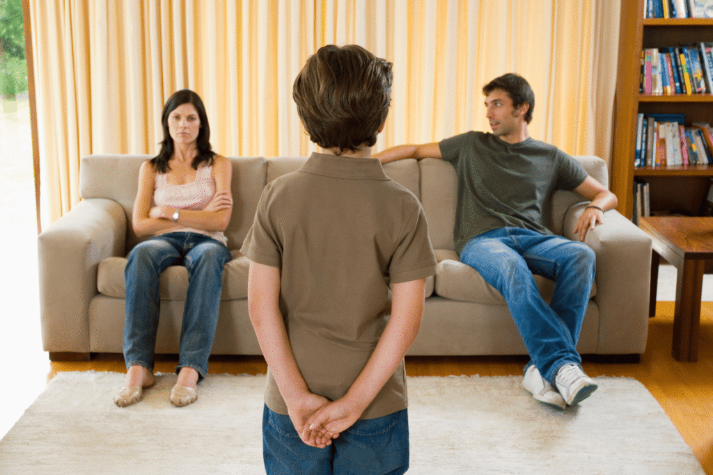 co-parenting counseling - fighting parents and child in the middle