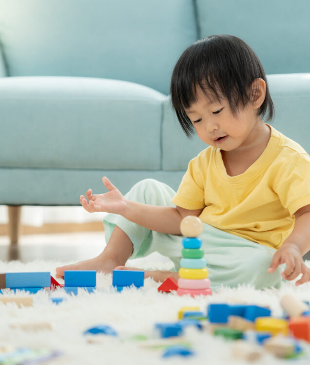 Young child playing with toys during play therapy session in Scottsdale AZ