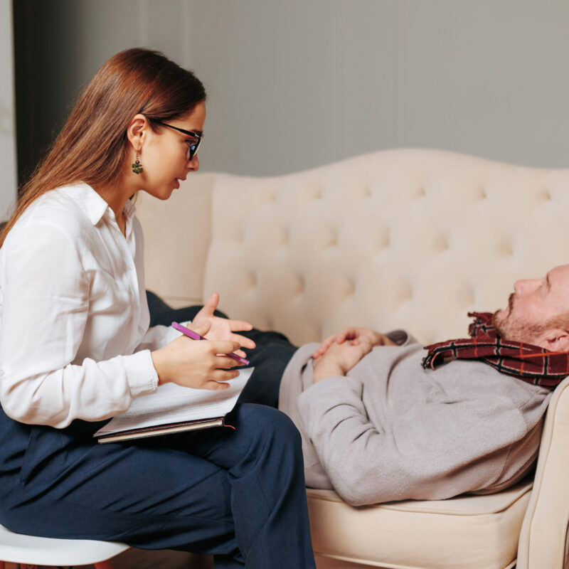 Therapist guiding client during mindfulness therapy session in Scottsdale AZ