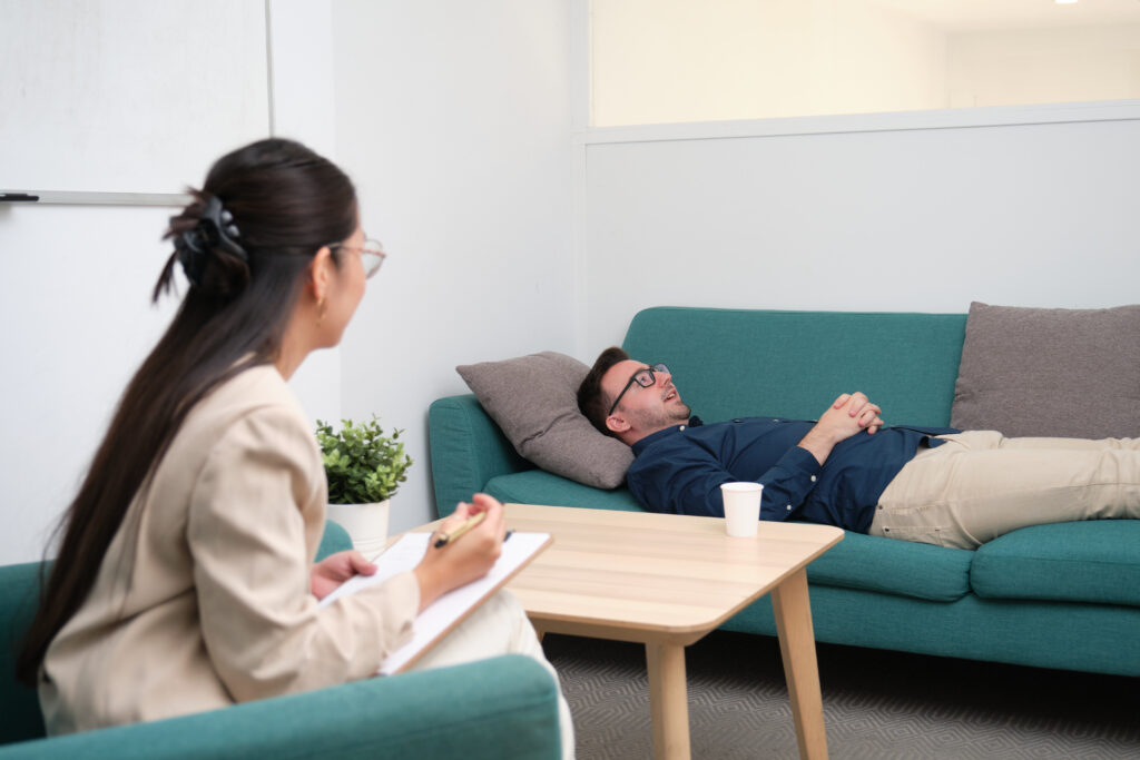 Therapist and patient engaging in Dialectical Behavior Therapy session