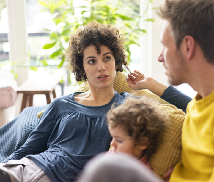 Family Therapy learning how to communicate in a counseling session