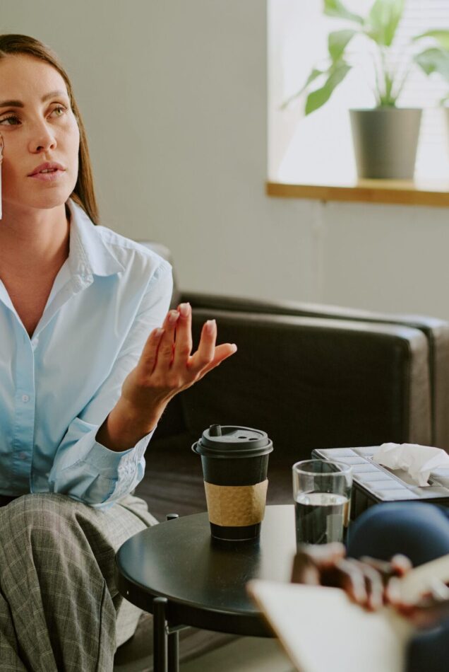 EMDR therapy session in Scottsdale AZ with client processing trauma and emotions