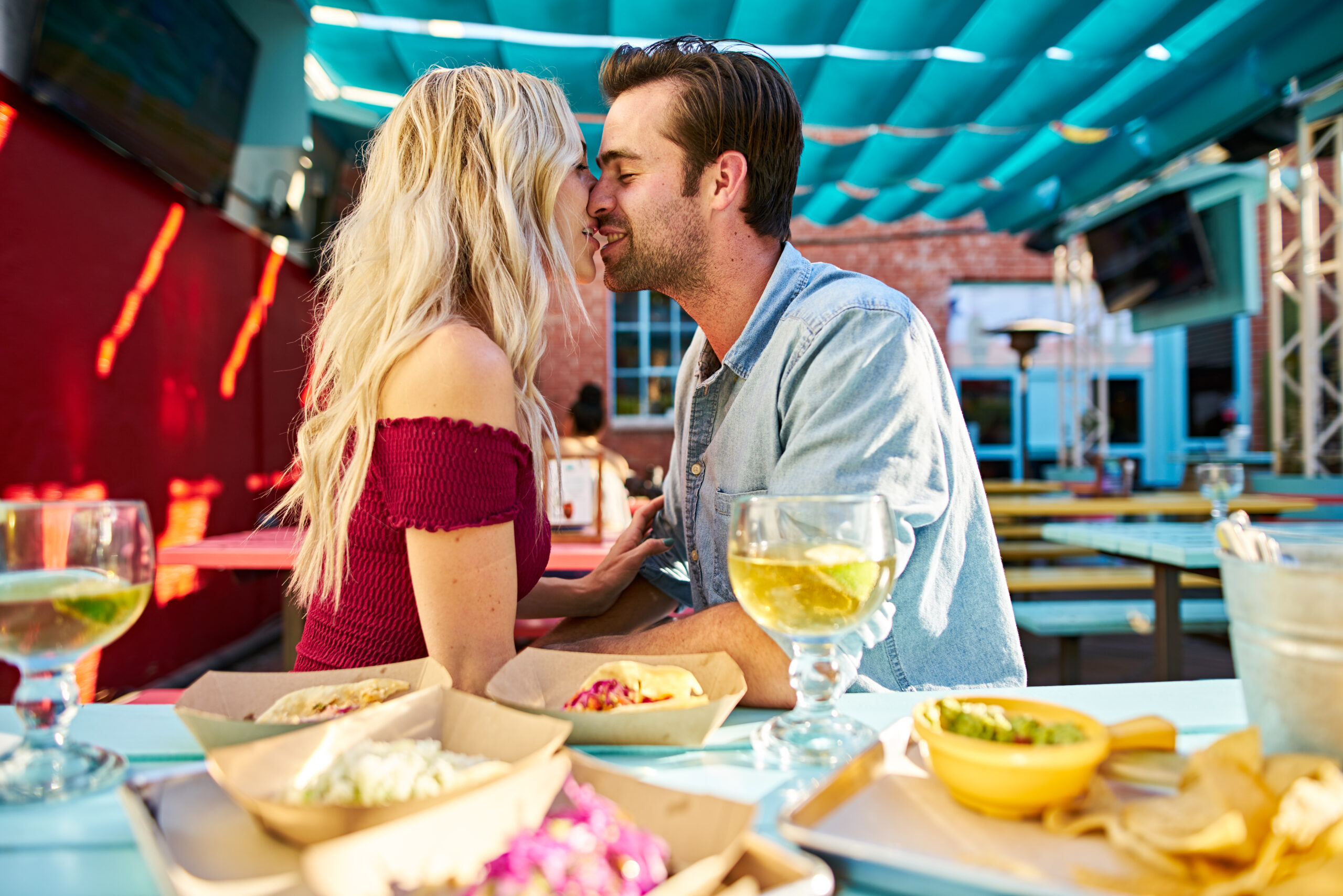 couple enjoys date night