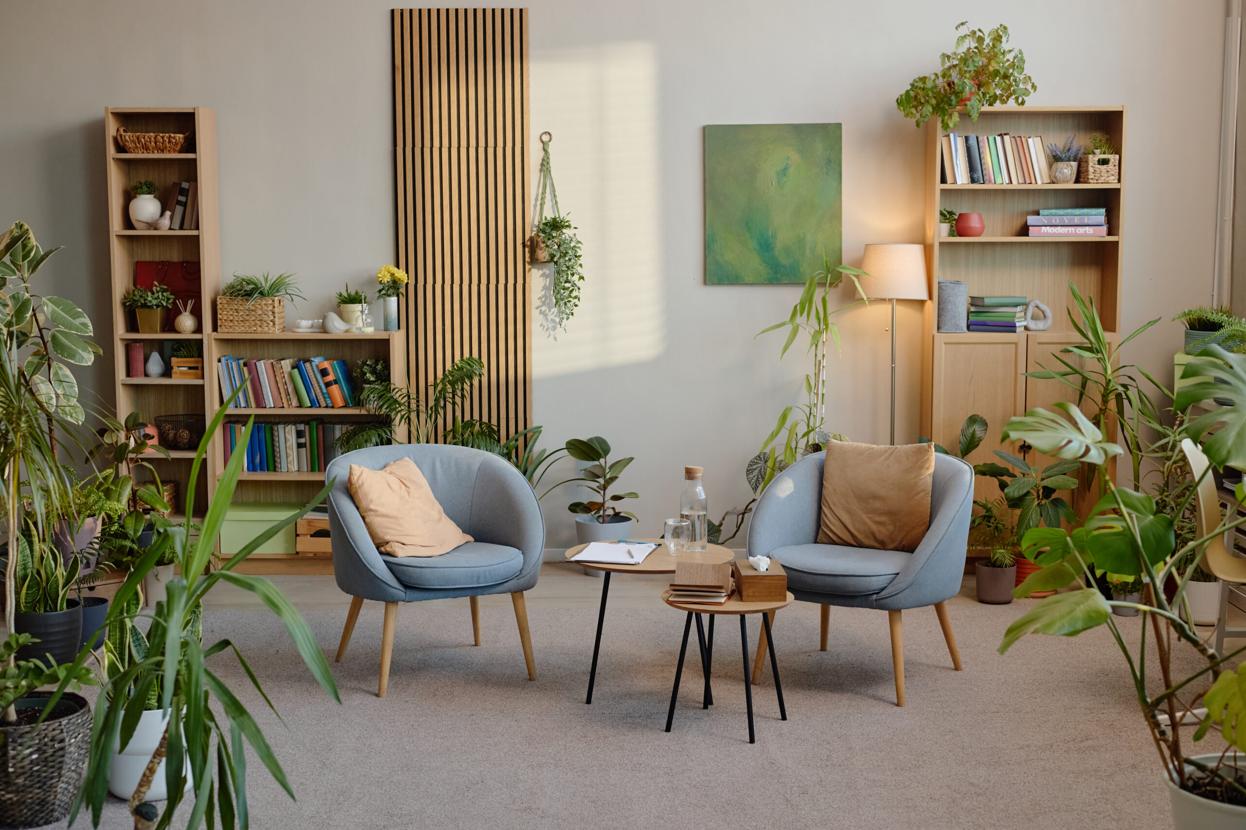 Warm and inviting therapist office in Scottsdale Arizona for counseling and mental health services