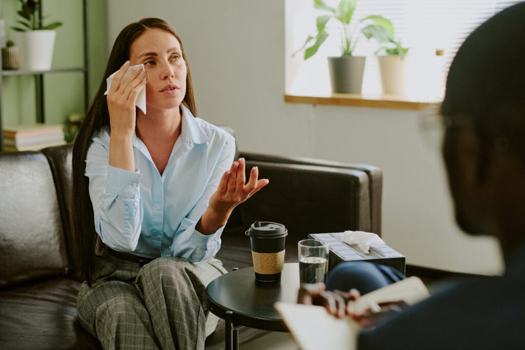 EMDR therapy session in Scottsdale AZ with client processing trauma and emotions