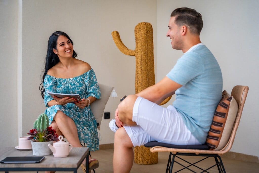 couple enjoying communication together
